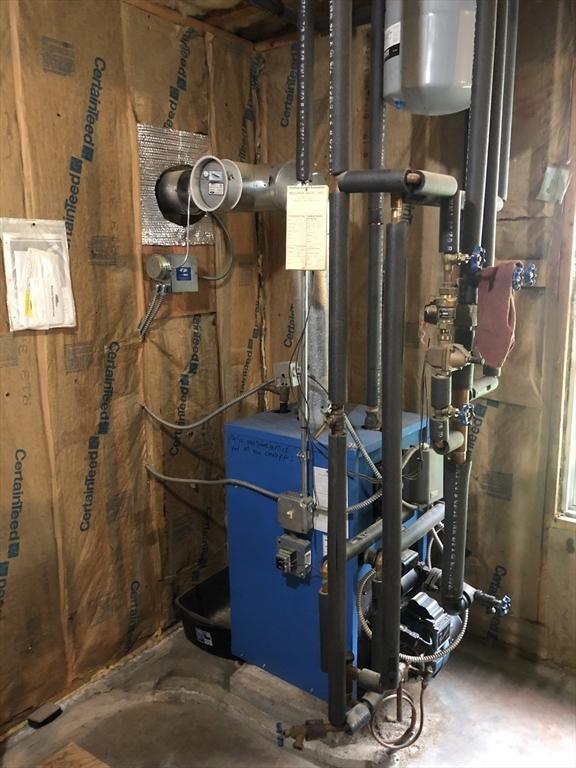 216 Fairbanks St, West Boylston, MA 01583 - utility room featuring a heating unit