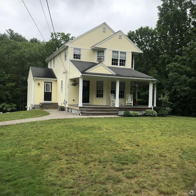 216 Fairbanks St, West Boylston, MA 01583 - view of front of home featuring a front yard and a porch