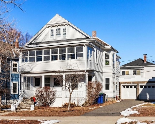 view of front facade with a garage