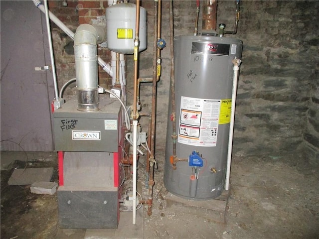 utilities featuring gas water heater