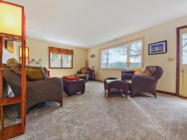 view of carpeted living room