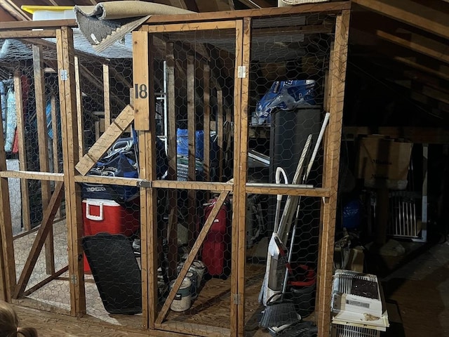 view of storage area