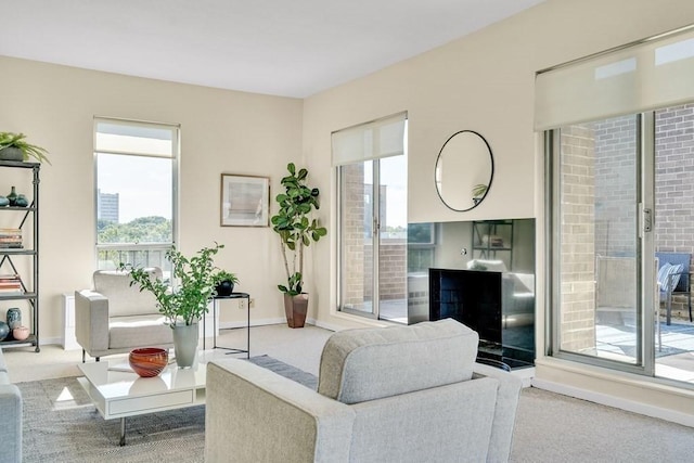 view of carpeted living room