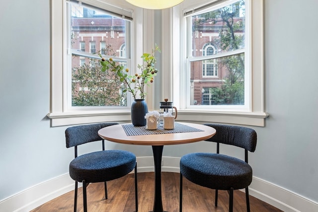 sitting room featuring hardwood / wood-style floors