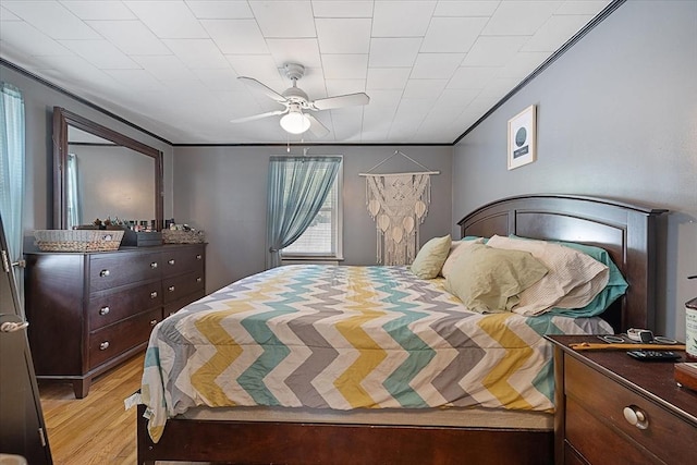 85 Pinehurst Ave, Auburn, MA 01501 - bedroom featuring light wood-type flooring, ceiling fan, and ornamental molding