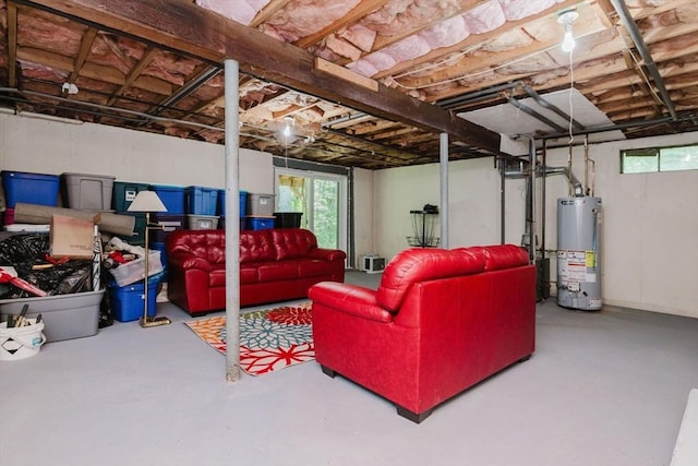 44 Spruce Tree Ln Unit 44, Norton, MA 02766 - basement featuring gas water heater and plenty of natural light