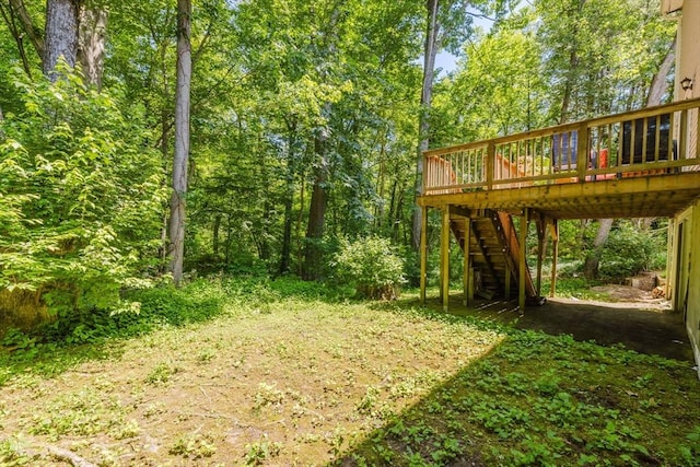 44 Spruce Tree Ln Unit 44, Norton, MA 02766 - view of yard featuring stairway and a wooden deck
