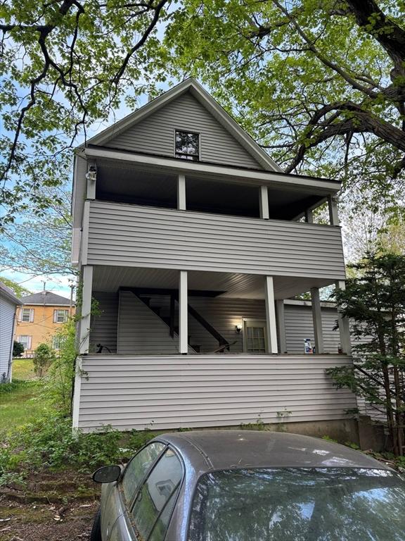 78 Institute St, Fitchburg, MA 01420 - view of front of house featuring a balcony
