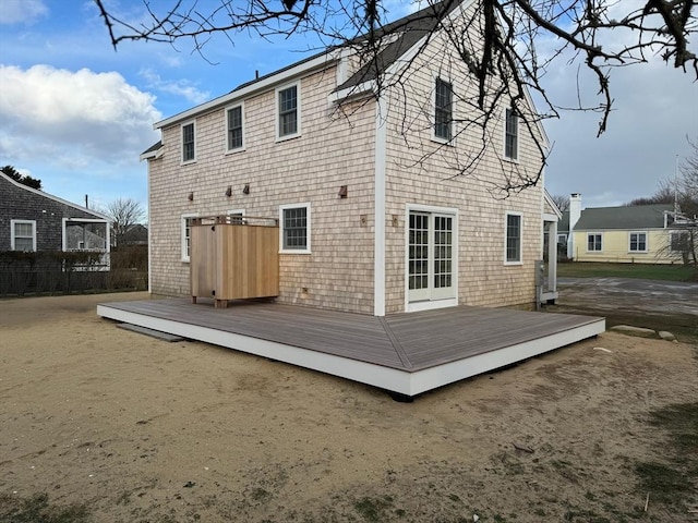 8 Sconset Ave, Nantucket, MA 02564 - rear view of property with a wooden deck