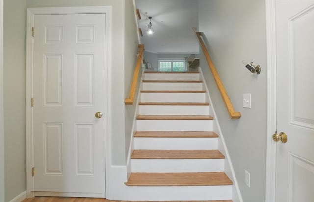 view of stairway