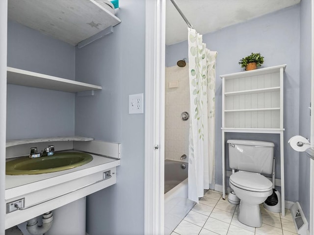 13 Independence Ln, Millis, MA 02054 - full bathroom featuring a sink, toilet, and shower / tub combo with curtain