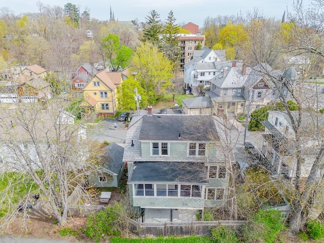 bird's eye view with a residential view