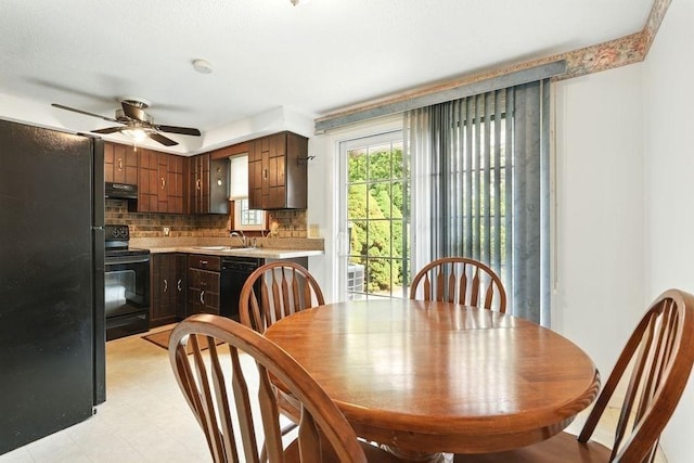 116 Corey Colonial Unit 116, Agawam, MA 01001 - dining space with a ceiling fan and light floors