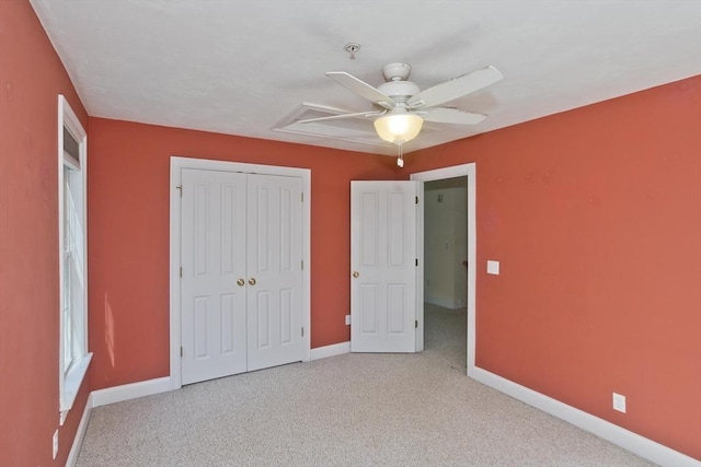 61 Providence Rd Unit 4, Grafton, MA 01519 - unfurnished bedroom featuring baseboards, a closet, light colored carpet, and ceiling fan