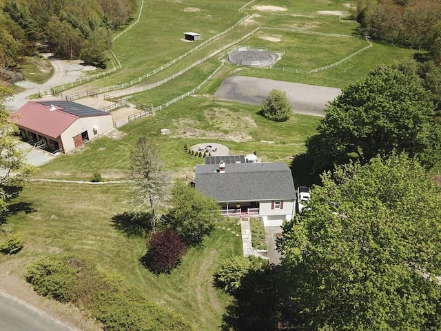 27 Old Poor Farm Rd, Ware, MA 01082 - aerial view of property and surrounding area with rural landscape