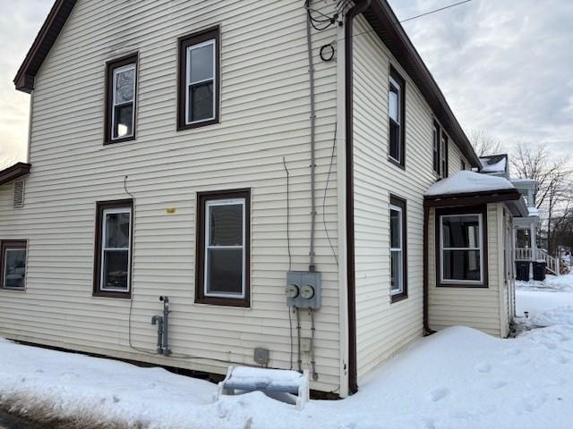 view of snowy exterior