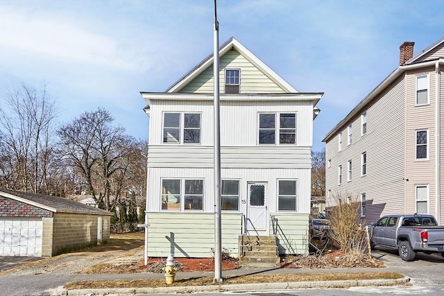 view of front of property featuring entry steps