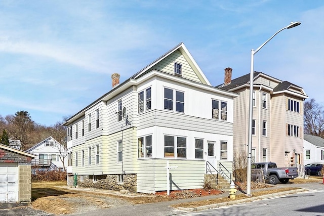 exterior space with a chimney