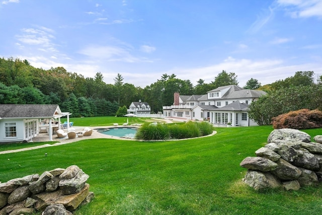 view of yard with a patio