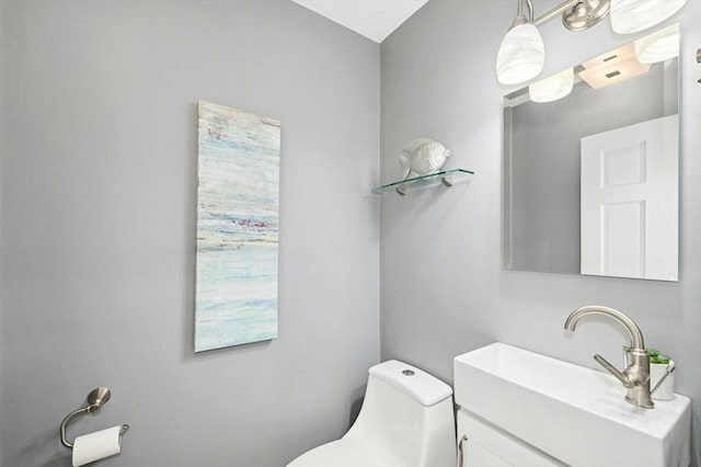 half bath featuring a sink and toilet