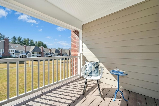 balcony with a residential view