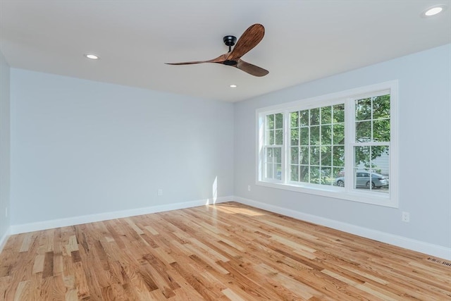 116 Homestead Ave, Springfield, MA 01151 - spare room featuring wood finished floors, recessed lighting, and ceiling fan
