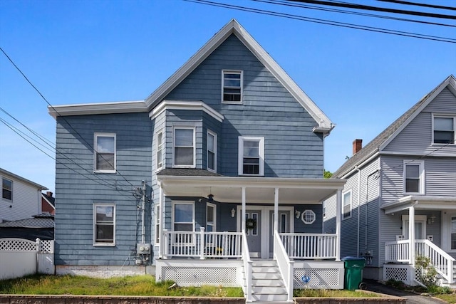10 Atkins Ave, Lynn, MA 01904 - view of front of property featuring a porch and fence