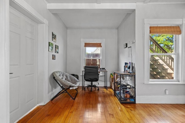 10 Atkins Ave, Lynn, MA 01904 - office with hardwood / wood-style flooring and baseboards