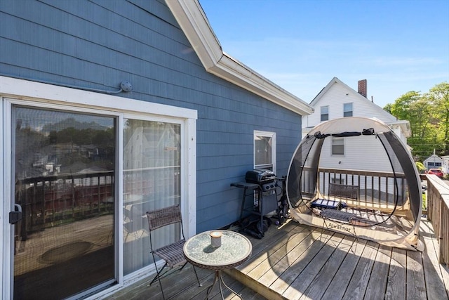 10 Atkins Ave, Lynn, MA 01904 - wooden terrace with grilling area