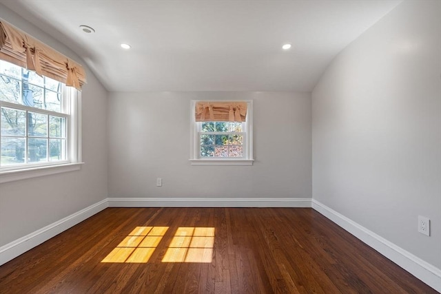 8 Whispering Hill Rd, Woburn, MA 01801 - unfurnished room with baseboards, recessed lighting, and wood finished floors