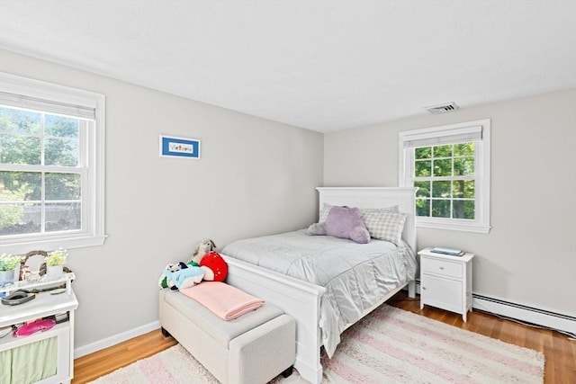 382 Tilden Rd, Scituate, MA 02066 - bedroom featuring multiple windows, wood finished floors, and baseboard heating