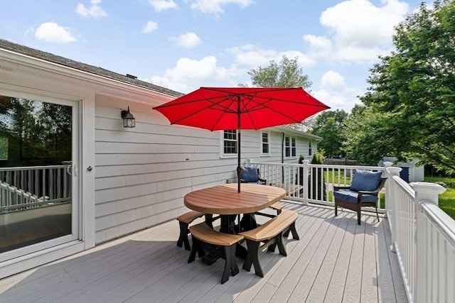382 Tilden Rd, Scituate, MA 02066 - wooden terrace with outdoor dining space