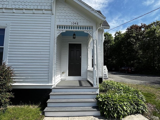 view of doorway to property