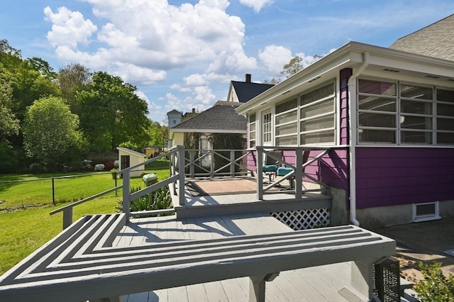 58 Spring St, Wakefield, MA 01880 - view of patio with a wooden deck