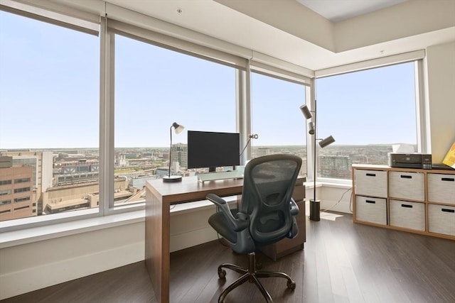 110 Stuart St Unit 24H, Boston, MA 02116 - office space with plenty of natural light and dark wood-type flooring