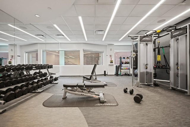110 Stuart St Unit 24H, Boston, MA 02116 - workout area with carpet flooring