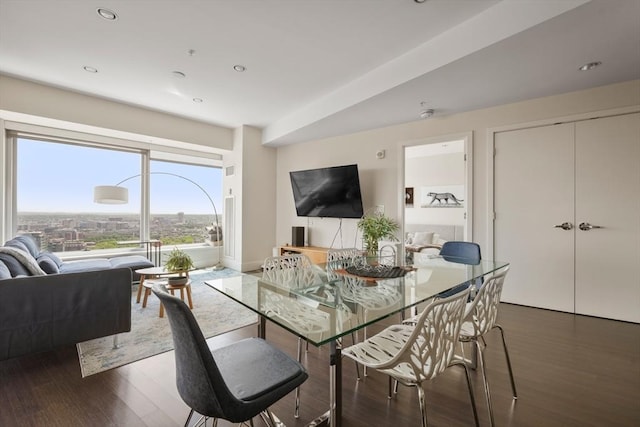 110 Stuart St Unit 24H, Boston, MA 02116 - dining area with wood finished floors and recessed lighting