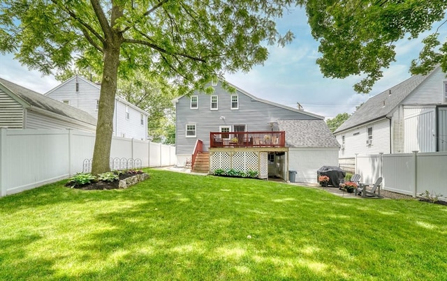 215 Curve, Dedham, MA 02026 - rear view of house with stairs and a deck