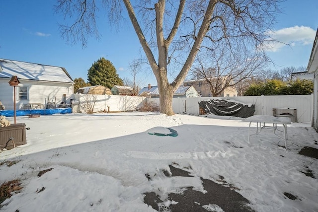 view of snowy yard