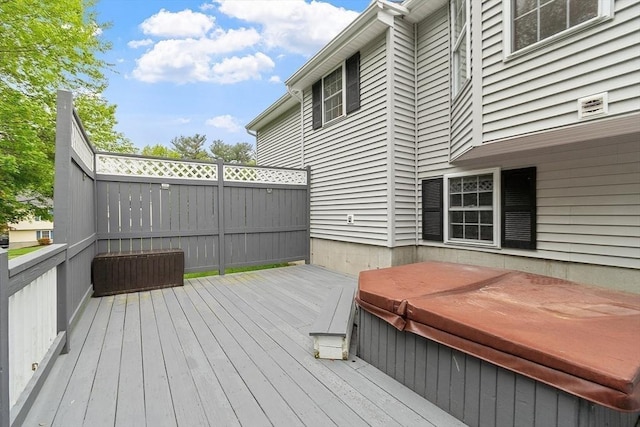 2 Pinebrook Ln, Worcester, MA 01609 - deck featuring a hot tub
