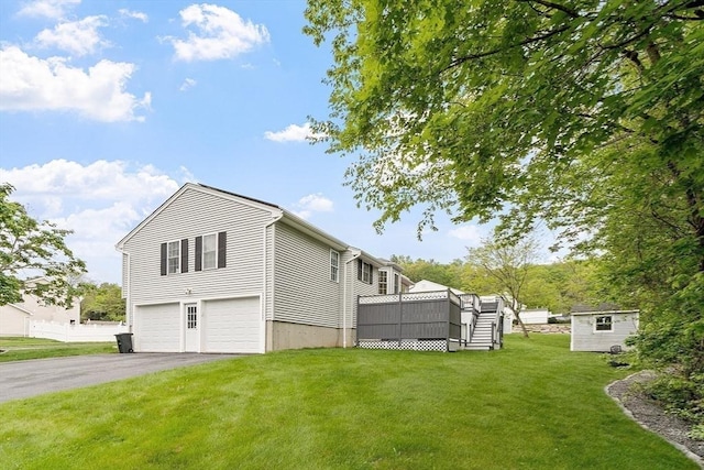2 Pinebrook Ln, Worcester, MA 01609 - view of property exterior with a garage, driveway, and a yard