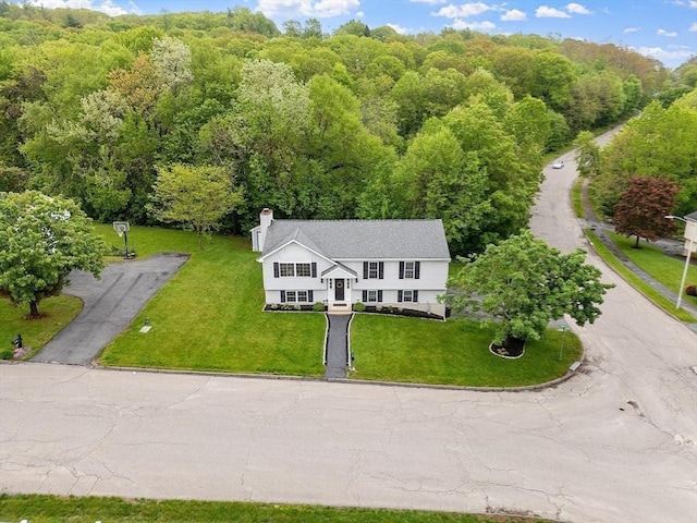 2 Pinebrook Ln, Worcester, MA 01609 - view from above of property featuring a heavily wooded area
