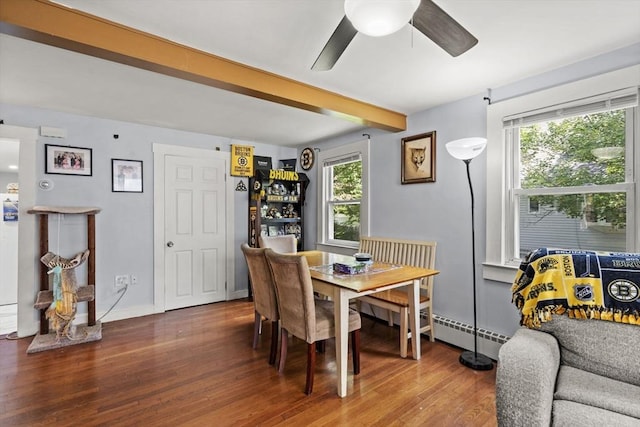 20 King St, Wilmington, MA 01887 - dining area with wood finished floors, healthy amount of natural light, and ceiling fan