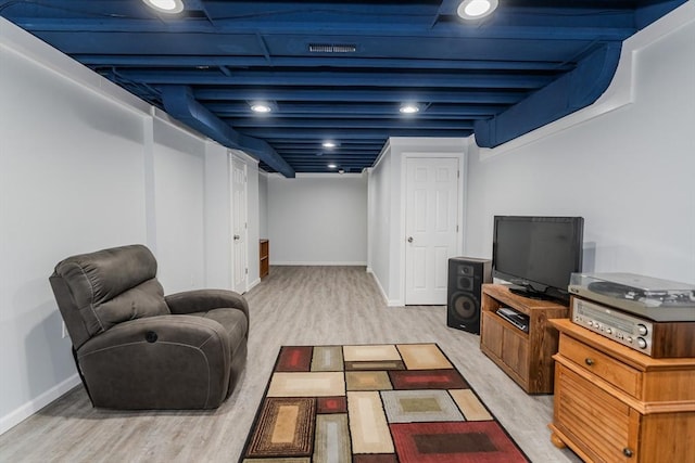 interior space with light wood-type flooring