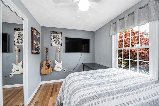 10 Shea Cir, Burlington, MA 01803 - bedroom with wood finished floors and a ceiling fan
