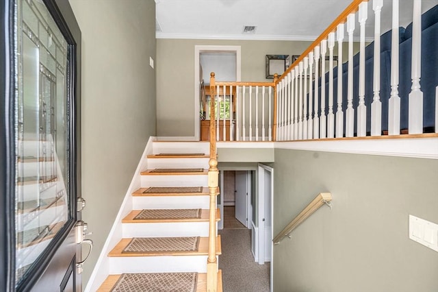 10 Shea Cir, Burlington, MA 01803 - stairway featuring baseboards and ornamental molding