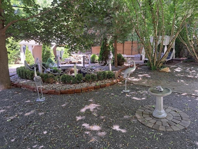 view of yard with a patio area