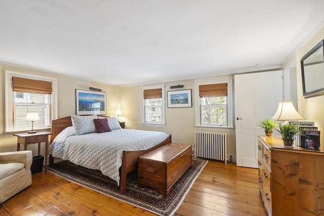 20 Andrew St, Salem, MA 01970 - bedroom featuring radiator, multiple windows, and light wood-style floors