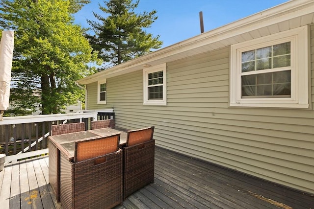 42 Mary Anne Ave, Brockton, MA 02302 - wooden terrace with outdoor dining space