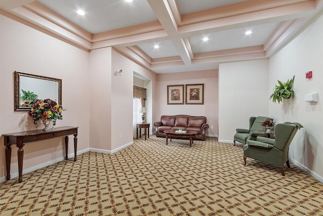 46 Ashford Unit 14, Methuen, MA 01844 - community lobby featuring coffered ceiling, beamed ceiling, and recessed lighting